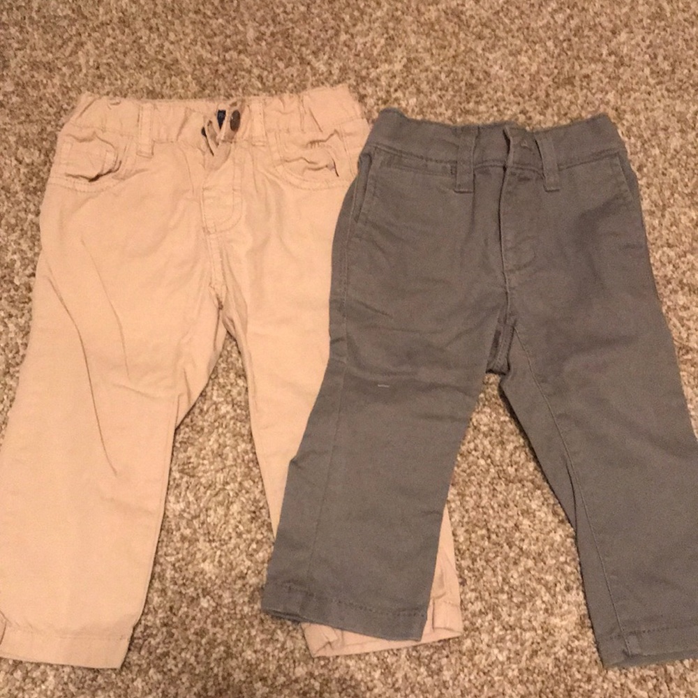 Khaki and grey dress pants